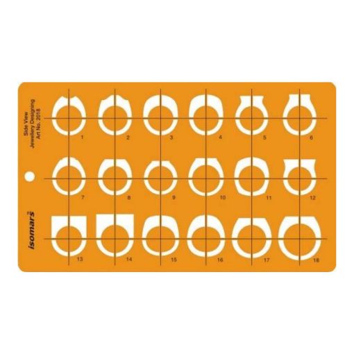 تصویر  شابلون طراحی جواهر- نمای جانبی حلقه Art2018