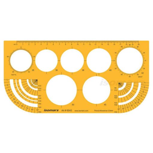 تصویر  شابلون وارداتی _ نقشه کشی فنی گوشه منحنی