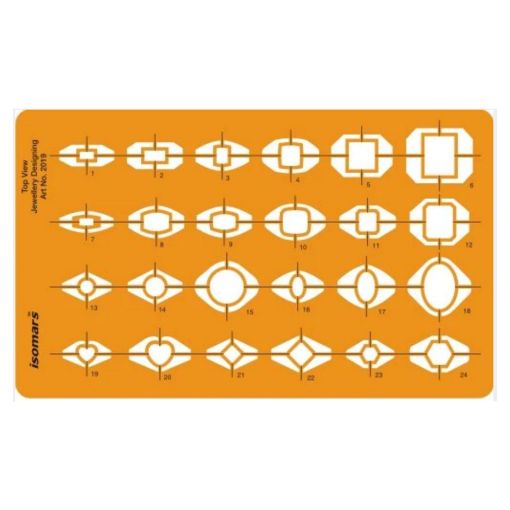 تصویر  شابلون وارداتی جواهر- نمای تاپ حلقه Art2019